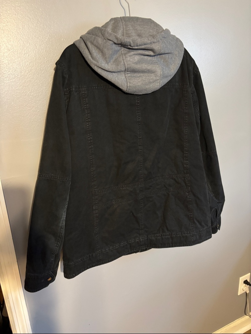 Levi's Black Jacket with Gray Hood Lining - Picture 2 of 3